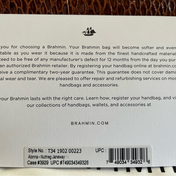 Brahmin Alonna Nutmeg Janeway crossbody bag - Picture 11 of 11